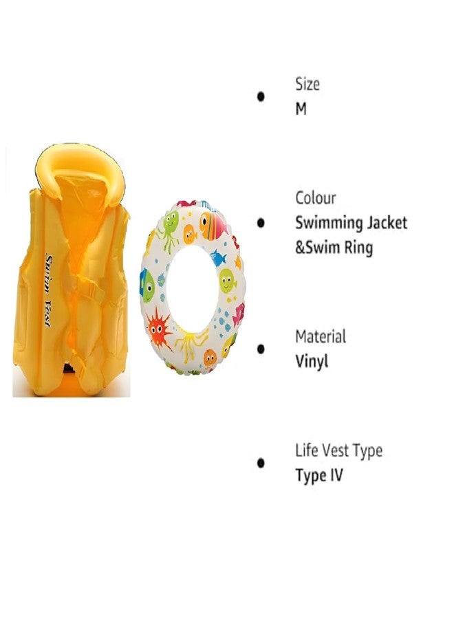 NELSTRAB Yalo Vest Safety Jacket with Swimming Ring for Girls and Boys Swimming Ring Swim Tube(Multi Color)(3-6 Year)(Combo) - Image 5